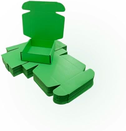 50 Pack 4.7x4.7x1.6 in Green Shipping Boxes - Image 2