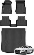 Wailtnb-All Weather Floor Mats & Cargo Liner for Audi A6 2019-2025 (Not for A6 Allroad Models) Custom Fit Waterproof Durable Easy to Clean fit for Audi A6 2019-2025 Accessories Black by Wailtnb