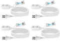TiFFCOFiO Indoor Extension Cord, 2 Prong 6 Feet Extension Cord, 3 Polarized Outlets with Safety Slide Windows,13A/1625W, 16 AWG, 2 Packs (8FT 4 Packs) by TiFFCOFiO