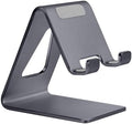Aoviho Cell Phone Stand Desk Phone Holder - Aluminum Mobile Phone Cradle Dock for iPhone 15 14 13 12 pro 11 X Xs max 8 7 6 6s Plus SE 5 Samsung All Smart Phones, Dark Gray by Aoviho