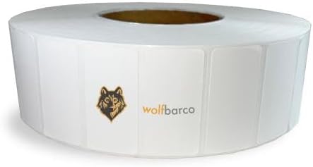 Direct Thermal Paper Label/IndustrialGrade 2"X1", Perforated, 5500 Labels/Roll by Wolfbarco