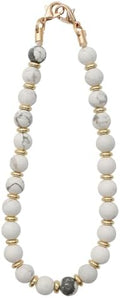 TENOC Marble Beaded Phone Wrist Strap, Marble White by TENOC