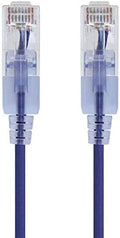 Monoprice - 116318 SlimRun Cat6A Ethernet Patch Cable - Snagless RJ45 UTP Pure Bare Copper Wire 10G 30AWG 1ft Purple 10-Pack by Monoprice