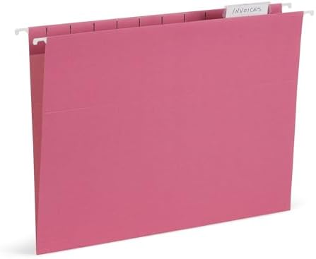 25 Blue Summit Supplies Pretty Hanging File Folders, Pastel Gem Tone Assorted Colors, Cute Hanging File Folders with Plastic Tab Inserts, Holds Letter Size Documents - Image 5