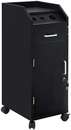 Hair Salon Storage Cart, Black by Unknown