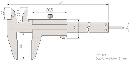 Mitutoyo 530-102 Vernier Caliper, Stainless Steel, 0-150mm Range, +/-0.05mm Accuracy, 0.05mm Resolution - Image 5