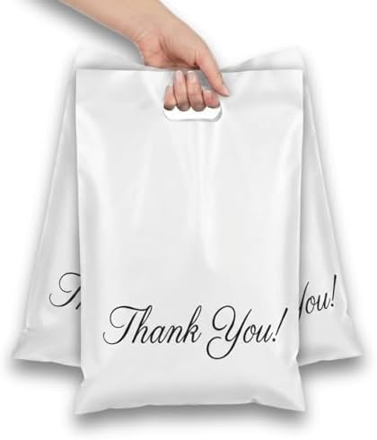 Donyson White Poly Mailers with Handle, 12x15, 50 Pack, Shipping Bags by Donyson