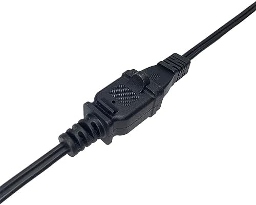 15 Foot Extension Cord, Black Two Prong Power Extension Cords,18AWG - Image 2