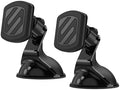 Scosche Extra Strength Suction Car Phone Mount, Magnetic Phone Holders for Your Car Windshield/Dashboard, Car Holder with 360° Rotation, Thick Metal Plate for iPhone and Android, Not MagSafe, 2-Pack by Scosche
