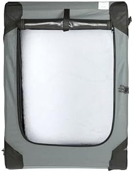 Amazon Basics 4-Door Portable Folding Soft Dog Crate, Collapsible Travel Kennel for Cat, Dog, and Other Small Animals, Pop Up with Easy Transportation, Grey, M 30" x 21" x 21" - Image 6