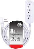GE 3-Outlet Power Strip Surge Protector, 8 Ft Braided Extension Cord by Unknown