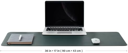 Cork Desk Mat - Dual-Sided Desk Pad for Office and Home - Desk Organization and Accessories - Ideal for Large Mouse Pad and Desk Mats on Top of Desks(Dark Green,90cmx 43cm) - Image 2