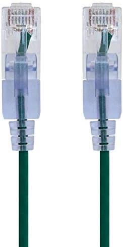 Monoprice Cat6A Ethernet Patch Cable - 14 Feet - Green (10 Pack) Snagless RJ45 550Mhz UTP Pure Bare Copper Wire 10G 30AWG - SlimRun Series by Monoprice