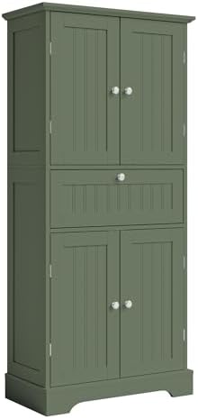 ChooChoo 51" H Bathroom Floor Cabinet with Drawer and Adjustable Shelves by ChooChoo