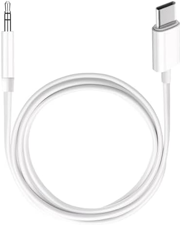 USB C to 3.5mm Audio Aux Jack Cable,3.3 ft, aux Cord for iPhone,Type C to 3.5mm Aux Headphone Stereo Cord Car Cable for iPhone 16/16 Pro, Samsung Galaxy S25 and Other iOS and Android Devices(White) by Seulliya