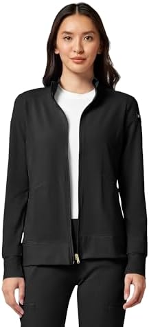 Cherokee iFlex Scrub Jacket for Women 2 Pocket Zip Front by Cherokee