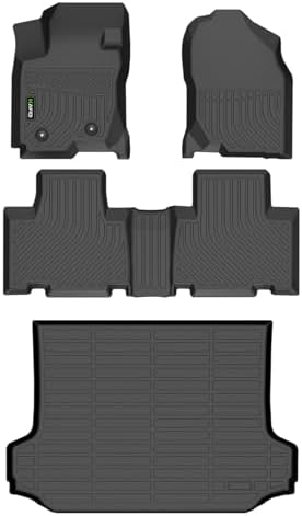 All Weather Floor Mats & Cargo Liner for Toyota RAV4 2006-2012 Without 3rd Row Seat Custom Fit Full Set Accessories - Black by HAFIDI