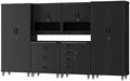 6-Piece Garage Storage Cabinets System Heavy Duty Workshop Set by FLIXELIO