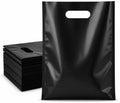 ysmile Plastic Merchandise Bag with Handle for Retail, Plastic Shopping Bag Die Cut for Small Business Extra Thick 11.8"x15.8" - Black by ysmile
