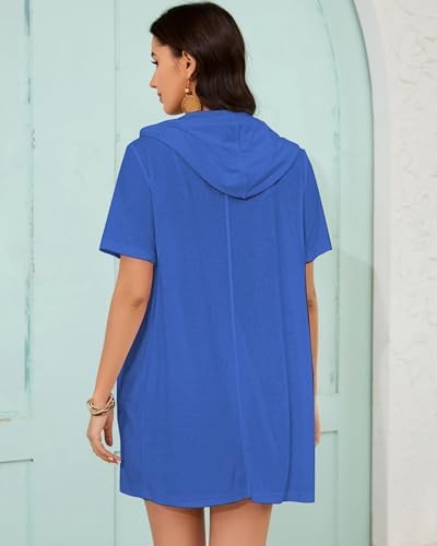 Bsubseach Terry Cloth Swim Cover Up Women Zipper Swimsuit Beach Robes - Image 5