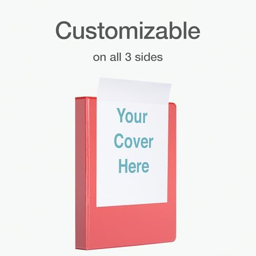 Oxford 1 Inch Binder, Durable 3 Ring 1 Inch with View Cover, XtraLife Hinge, Non-Stick PVC-Free, Red, 225-Sheet Capacity, Single Binder (1017671) - Image 5