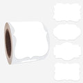 SALEMAR White Label Sticker, 2x3 inch Fancy Shape Labels for Essential Oil Bottle or Food Jars, Name Tags Stickers, 200PCS(White) by SALEMAR
