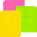 LLIKED 2" x 4" Assorted Fluorescent Address Labels 300 Labels 30 Sheets by LLIKED