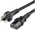 Amazon Basics Replacement Power Cord for Computer, Monitor, TV, Printer, PC, 3 Prong, 18 AWG, 125 Volts, 10 Feet, Black by AmazonBasics