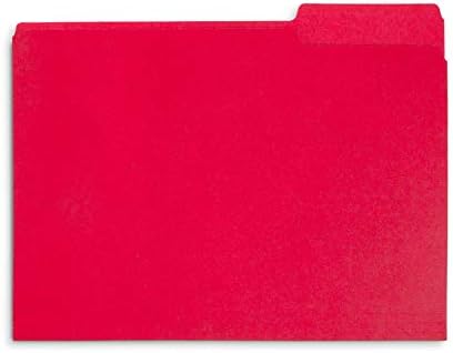 Blue Summit Supplies 100 File Folders, Letter Size, 1/3 Cut Tab, Red - Image 4