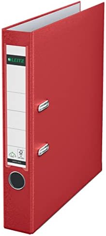 Leitz 2-Ring 2-Inch Premium Linen Textured A4 Sized European Binder, Red (1015-RD) by Leitz