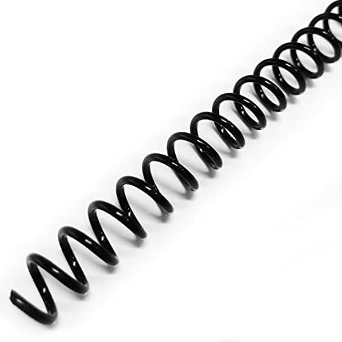 Binditek Plastic Spiral Binding Coils, 8 mm, 4:1 Pitch, Black, 200 Pack by Binditek