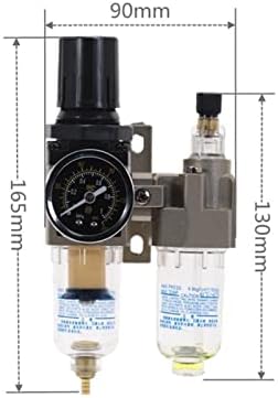 Xiaochen Garden Plumbing Hose Adapter Air Compressor Oil Filter Regulator Pneumatic Water Separator Two-piece 0-1MPa 150PSI AC2010-02 SMC Type (Color : AC2010 02 W PC 6mm) - Image 5