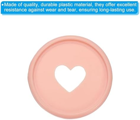 PATIKIL 35mm Plastic Book Binding Discs, 11 Pack Discbound Expansion Discs Heart Binder Rings for DIY Notebook Planner, Light Pink - Image 4