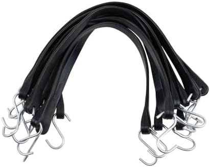 Mytee Products 21" EPDM Rubber Tarp Bungee Straps – 50 Pack, Made in USA, 150% Max Stretch Heavy Duty Weather-Resistant Tarp Straps for Flatbed Trucks, Trailers, Cargo & Outdoor Tie-Down Use by MyteeProducts