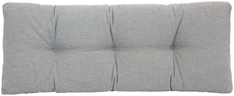Klear Vu The Gripper Non-Slip Tufted Bench Cushion for Indoor Furniture, Assembled in USA, Entryway Storage, Bay Window, Corner Nook or Piano Seat, 43 Inches, Chenille Gray by KlearVUHomeTextiles