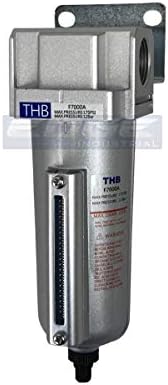 HEAVY DUTY INDUSTRIAL RATED HIGH FLOW PARTICULATE FILTER, IN-LINE WATER TRAP FOR COMPRESSED AIR LINE SYSTEMS, 5 MICRON WITH METAL BOWL AND AUTO DRAIN (3/4" NPT, 5oz) - Image 2