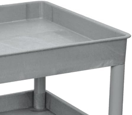 Stand Steady Tubstr Large 3 Shelf Utility Cart | Made in USA | Heavy Duty Tub Cart Holds Up to 300 lbs. | Storage Cart & Rolling Tool Cart for School, Office, Garage & Warehouse (Gray) - Image 7