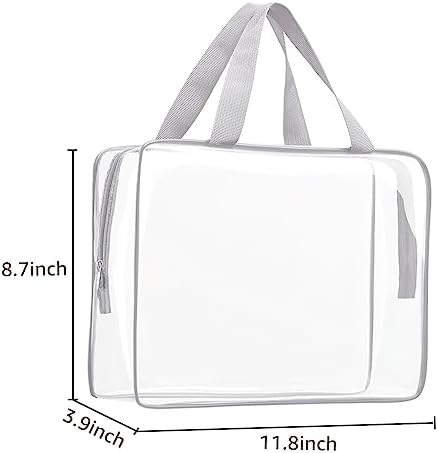2Pcs Crystal Clear PVC Travel Toiletry Bag Kit for Women Men, Cosmetic Bags - Image 4