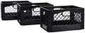 Plastic 24-Quart Rectangle Milk Crate Storage with Handles, 3-Pack by FactoryDirectPartners