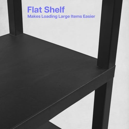 Luxor UCPL1 42"H 3-Shelf Utility Cart - Black - Image 4
