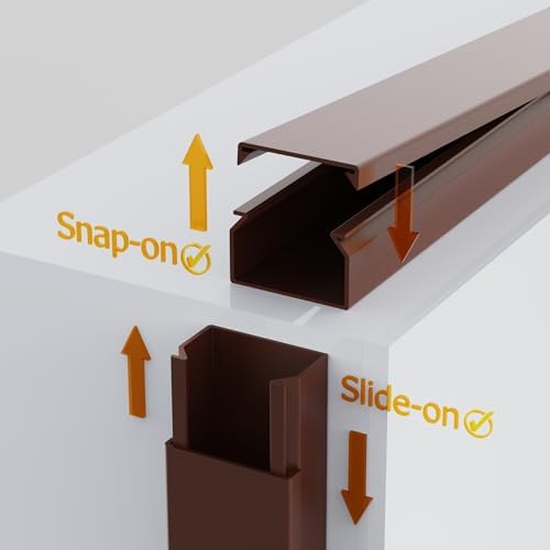 Brown Channel Kit Hide Wires - 157in Cord Concealer, Hide Along Walls, Extension Cord Safety Cover, TV Wall Wire Hiders - Image 4