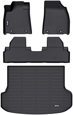 AIPOIL® Floor Mats & Cargo Liner Set for 2010-2015 Lexus RX RX350 RX450h All Weather Protection TPE Anti-Slip Automotive Full Set Custom Car Mats Accessories - Black by AIPOIL