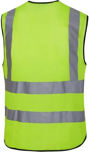 Reflective Safety Vest for Men Women 6 Pockets High Visibility Construction - Image 5