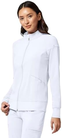 Cherokee iFlex Scrub Jacket for Women 2 Pocket Zip Front - Image 2