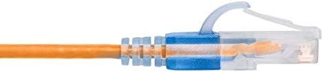 Monoprice Cat6A Ethernet Patch Cable - 10-Pack, Snagless RJ45, 550Mhz, 10G, UTP, Pure Bare Copper Wire, 30AWG, 0.5 Feet, Yellow - SlimRun Series - Image 4