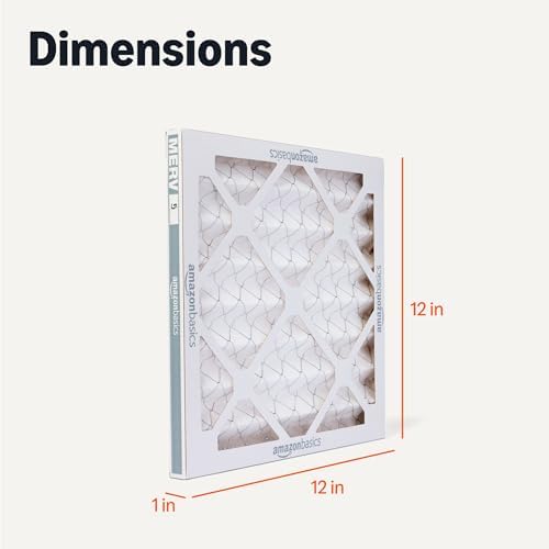 Amazon Basics MERV 5 AC Furnace Air Filter, 12x12x1 inches, 6-Pack (Actual size: 11.75" x 11.75" x 0.75") - Image 5