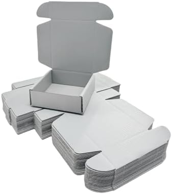 50 Pack 4.7x4.7x1.6 in Gray Shipping Boxes - Image 3