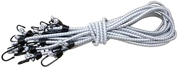 Kotap VBC-48WHT Heavy Duty Durable Multi-Use Bungee Cords with Hooks, 48-Inch, White (10-Pack) by Kotap