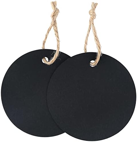 G2PLUS 100PCS Gift Tag with String,2.2'' Round Paper Tags Blank Hang Tags Black Circle Tags with Holes for Craft Projects, Xmas Gift, DIY Wedding Favor Bag - Image 4