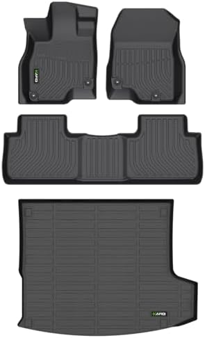 All Weather Floor Mats & Cargo Liner for Acura RDX 2019-2024 2025 All Weather Protection TPE Anti-Slip Automotive Full Set RDX Floor Liners Custom Accessories - Black by HAFIDI